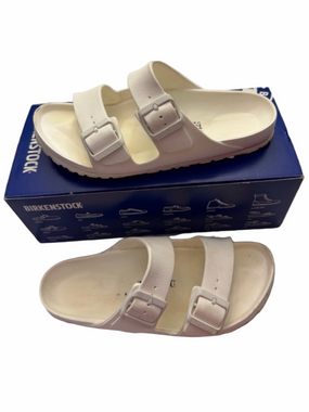 Birkenstock White Arizona EVA Beach Pool Slides Sandals 2 Buckle Woman 7 | Man 5